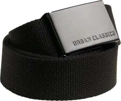 Image de Urban Classics TB305 | Canvas Belts One Size - Couleur : Black/Black - Taille : One Size