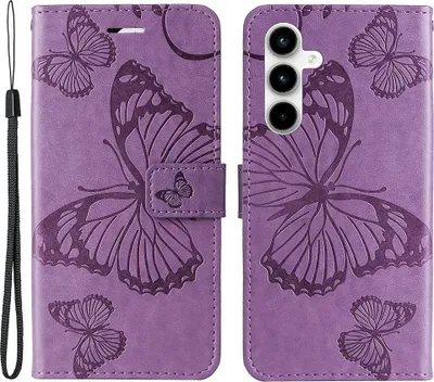 Produktbild von Samsung Galaxy A35 Hülle - Coverup Schmetterlinge Klapphülle - Lila