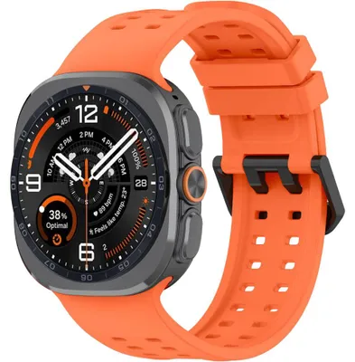 Immagine prodotto di Bracciale forato per Galaxy Watch Ultra 2 / Ultra, in silicone Tech-Protect, colore arancione