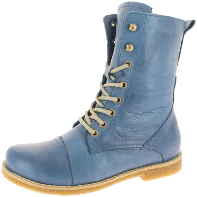 Produktbild von Andrea Conti Damen Stiefelette Leder Schnürboot 0348760, Größe:39 EU, Farbe:Blau