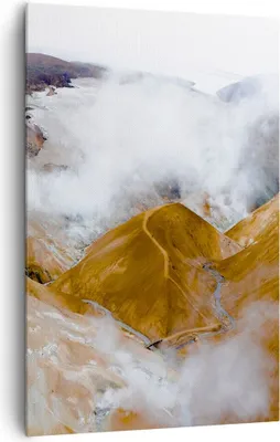 Produktbild von Bild auf Leinwand - Leinwandbild - Einteilig - Berge Wolken Landschaft - 80x120cm - Wand Bild - Wanddeko - Wandbilder - Leinwanddruck - Wanddekoration - Leinwand bilder - Wandbild - PA80x120-4711