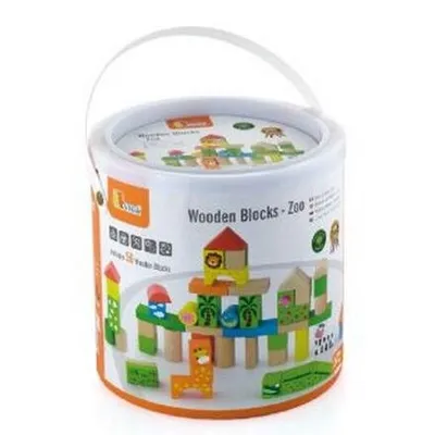 Produktbild von Viga 50286 50-teiliger Blocksatz - Zoo