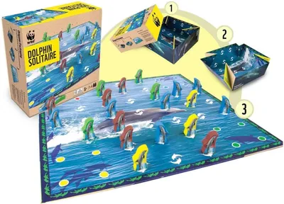 Produktbild von WWF Solitär - Delfin Gesellschaftsspiel Spiel Solitaire