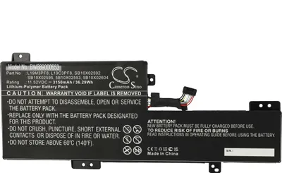 Produktbild von vhbw Akku Ersatz für Lenovo 5B10X02593, 5B10X02604, L19C3PF8, L19M3PF8, SB10X02592, SB10X02595 für Notebook (3150 mAh, 11,52 V, Li-Polymer)