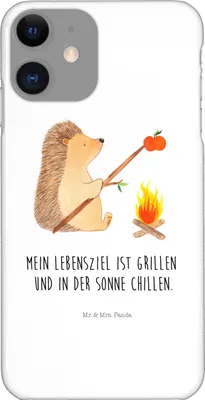 Produktbild von Mr. & Mrs. Panda Iphone 11 Handyhülle Igel Grillen - Weiß - Geschenk, Motivation, Handy Schutzhülle, Ziele, Spruch, Cover, Hülle, Arbeitslos, Handycover, Tiere