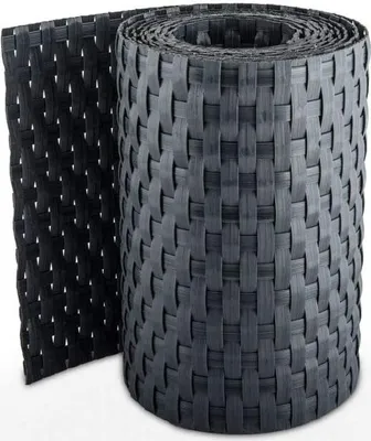 Produktbild von Sellon24® PE-Rattan Sichtschutzstreifen Rattan 255x19cm Anthrazit grau Sichtschutz Zaunblende