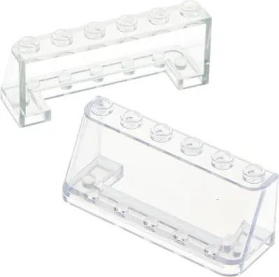 Obrázok produktu pre 2x Lego čelné sklo 2x6x2 priehľadné biele žltkasté 30607 35336 4176