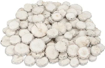 Produktbild von Eichen Holzscheiben weiß 1kg Ø2-5cm