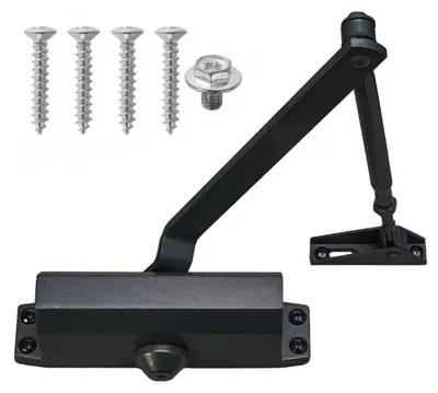 Obrázek produktu pro samozavírač dveří domykací mechanismus zavírač dveří 60 kg černý pro vnitřní i venkovní dveře