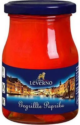 Produktbild von Leverno Gegrillte Paprika  230 G Glas Vegan Glutenfrei