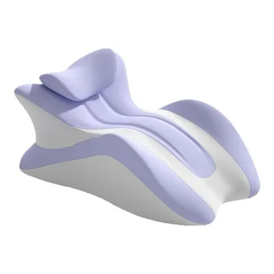 Produktbild von Keilkissen 27° Memory Foam, Ergonomisches U-Kissen für Nacken & Taille, Schlafen, Lesen & Reflux, Lila-Grau