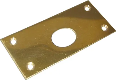 Produktbild von Riegelschließblech gerade, mit ovalem Loch, 78 x 34 mm, Messing blank | Schliessblech
