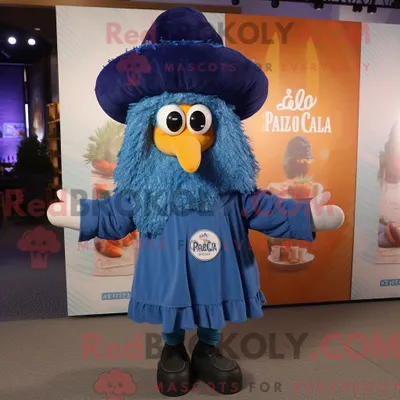 Obrázek produktu pro Postava REDBROKOLY maskota modré paelly oblečená do mikiny a čepice