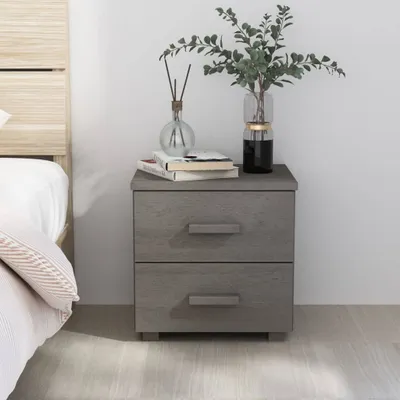 Obrázok produktu pre vidaXL Nočný stolík HAMAR Light Grey 40x35x44,5 cm Masívne borovicové drevo