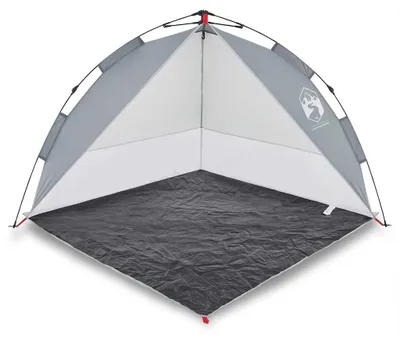 Immagine prodotto di vidaXL Tenda da spiaggia grigia a sgancio rapido impermeabile