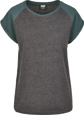 Produktbild von Urban Classics Ladies - RAGLAN Contrast Top charcoal - L