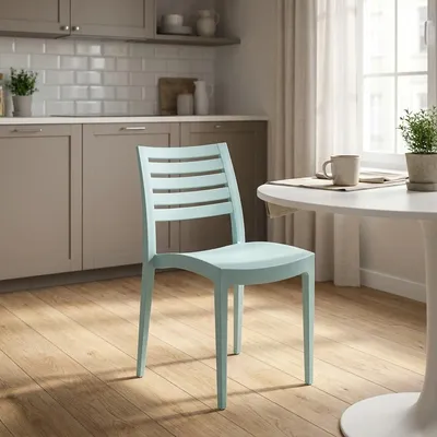 Image de Empilable Chaise de table Chaise de salle à manger en polypropylène Chaise de jardin extérieure Grand Soleil Firenze - Vert foncé