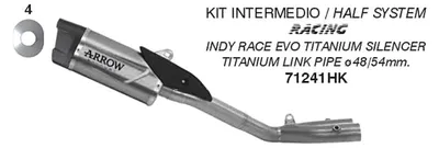 Produktbild von ARROW Rennkomplettauspuff Indy Race EVO Titan für Yamaha MT-10