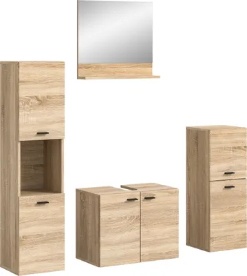 Produktbild von Badezimmer-Set >Boston< in Eiche Sonoma - 137x186x33cm (BxHxT)
