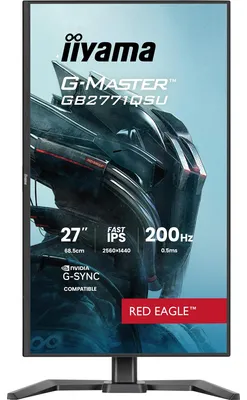 Produktbild von 27" Fast IPS Gaming, G-Master Red Eagle, FreeSync Premium / G-Sync Compatible, 2560x1440@200Hz, 350cd/m², 2x HDMI, DisplayPort, 0.5ms (MPRT), Speakers, USB HUB (2x3.2 2xC), Black Tuner, 15cm Height Adj. Stand