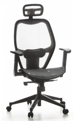 Obrázek produktu pro hjh OFFICE Profesionální kancelářská židle AIR-PORT Ergonomická kancelářská židle se sklopnými područkami Síťovaná tkanina Stříbrnošedá Otočná židle do kanceláře, domácnosti