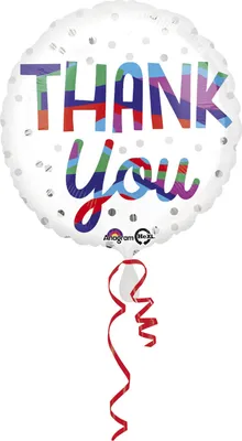 Produktbild von Amscan Folienballon - Thank you : Helium gefüllt Folienballon: Helium gefüllt
