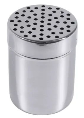 Zdjęcie produktu dla Shaker do przypraw, stal nierdzewna z plastikową pokrywką, perforacja 1-4 mm do wyboru: perforacja 4 mm Wariant: perforacja 4 mm