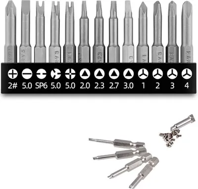 Produktbild von 13 teiliges Dreieck Schraubendreher Bit Set mit magnetischem Sechskantschaft Ideal für Schraubendreher