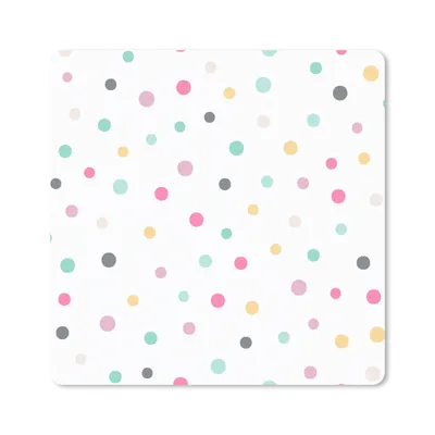 Produktbild von MuchoWow® Mauspad Mousepad Konfetti - Pastell - Muster 20x20 cm - Mousepads - Maus Mat - Pad - Mausunterlage - Desk Mat - Bureauartikeln