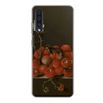 Produktbild von MuchoWow® Handyhülle Schutzhülle Hülle für Samsung Galaxy A50 Stilleben mit Walderdbeeren - Gemälde von Adriaen Coorte Silikon Softcase Handy Hülle - Mobiltelefonhülle