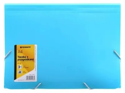 Obrázok produktu pre A4 PP-104 modrý priehradkový priečinok PENMATE