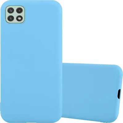 Produktbild von Cadorabo Hülle für Samsung Galaxy A22 5G Schutzhülle in Blau Handyhülle TPU Silikon Etui Case Cover