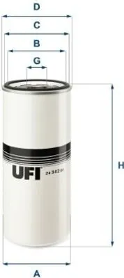 Produktbild von Kraftstofffilter UFI 24.342.00 für VOLVO FM 12 Filtereinsatz