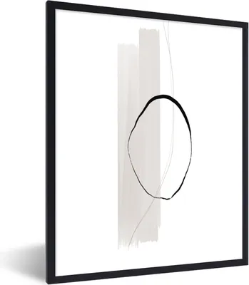Produktbild von MuchoWow® Gerahmtes Poster Abstrakt - Pastell - Design 60x80 cm - Poster mit Schwarzem Bilderrahmen Wandposter Rahmen Foto Bilder - Premium - Wanddeko Wohnzimmer