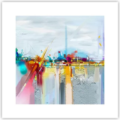 Produktbild von Poster - Poster ohne Rahmen - Abstraktion modern - 30x30 cm - Wand Bild - Wanddeko - Wandbilder - Kunstposter - Wandposter - Bilder - Kunstdruck - Wanddekoration - Wandbild - P2XAC30x30-4028