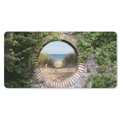 Produktbild von MuchoWow® Schreibtischunterlage Aussicht - Strand - Düne - Sommer 80x40 cm - XXL Mauspad - Gaming Mauspad