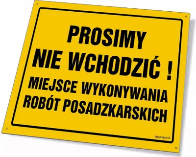 Obrázek produktu pro Prosím, nevstupujte! Pracovní plocha s podlahovou krytinou 350 X 250