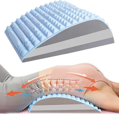 Produktbild von Nacken Massagegerät Nackenstrecker, Rückenstrecker zur Linderung von Nackenschmerzen, Ischiasschmerzen, Blau