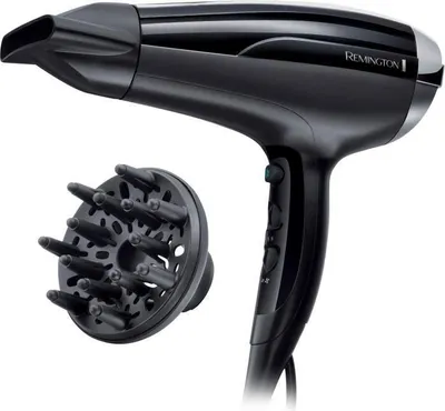 Immagine prodotto di Remington D5215 Asciugacapelli in Vetroceramica ionica con tormalina, potente, 3 temperature, 2 velocità 2200W
