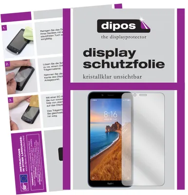 Produktbild von 2x Schutzfolie für Xiaomi Redmi 7A klar Displayschutzfolie Folie Display Schutz dipos
