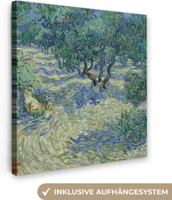 Produktbild von MuchoWow® - Leinwandbilder - Der Olivenhain - Vincent van Gogh, Wandbild, Wanddeko Bilder Wohnzimmer, 50x50 cm