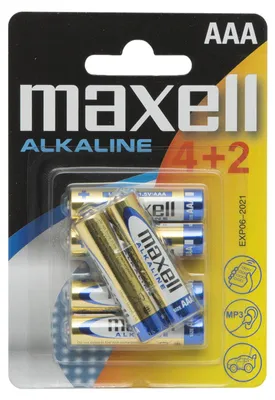 Immagine prodotto di Batteria alcalina MAXELL LR03 AAA 1,5V /4+2 pezzi in una confezione