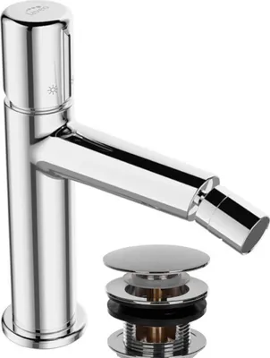 Produktbild von Design Bidetarmatur stehend mit Stöpsel Chrom