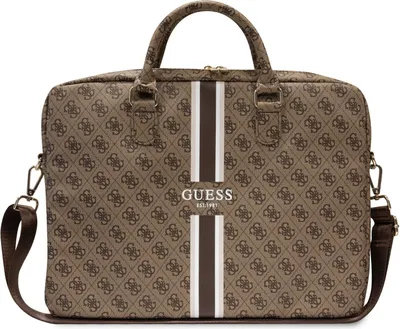 Produktbild von GuessPolyuretan4G Printed Stripes Computer Bag 15/16" Brown