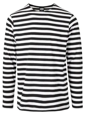 Produktbild von Urban Classics - T-Shirt für Herren Langärmlig TN792 (L) (Weiß/Schwarz)