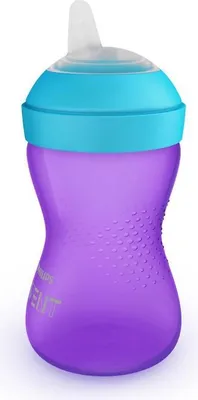 Produktbild von Philips AVENT - SCF802/02 Schnabelbecher mit weichem, bissfestem Trinkschnabel, Trinkflasche, 9 Monat( e), Violett, Türkis, Junge/Mädchen, Drehverschluss, Indonesien