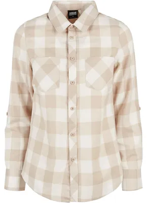 Image de Urban Classics - Chemise à revers retroussés pour femmes TN450 (4XL) (couleur sable clair/taupe clair)