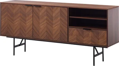 Produktbild von home24 Sideboard - Echtholzfurnier - Walnuss
