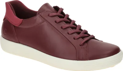 Produktbild von Ecco SOFT 7 EASY SLIP LACE Damenschuhe - sportliche Schnür- Halbschuhe rot
