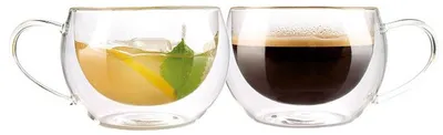Image de 2 tasses double paroi - Café long ou Thé